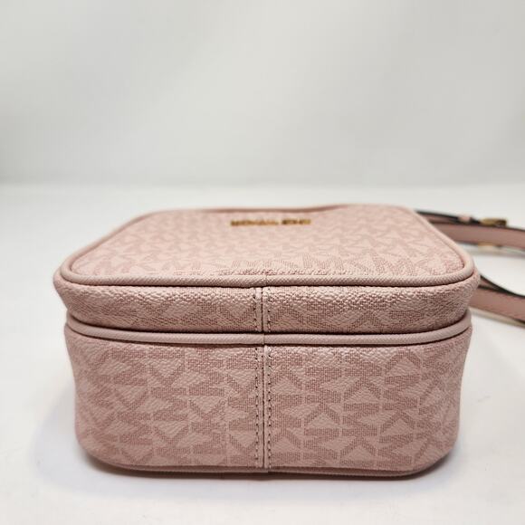 Michael Kors Jet Set Travel North South Chain Crossbody Bag Powder Blush Logo - Picture 3 of 10